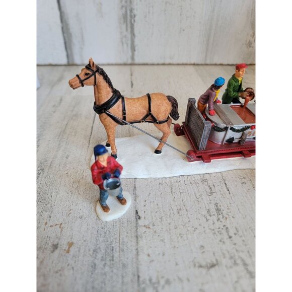 Lemax maple syrup sled Canadian unique village accessory Xmas set - Picture 2 of 7